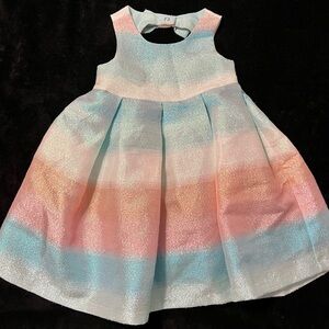 Baby Girl 3T Cynthia Rowley Shimmering Pastel Dress with Bow